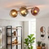 Koyoto 4-punktowa lampa sufitowa z kulistymi kloszami, E14 retro vintage