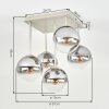 Gastor lampa sufitowa 5-punktowa z kulistymi kloszami, E14, ø 37 cm