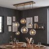Koyoto lampa wisząca nad stół, 6-punktowa E27 z kulistymi kloszami