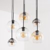 Koyoto lampa wisząca nad stół, 6-punktowa E27 z kulistymi kloszami