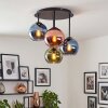 Koyoto lampa sufitowa z kulistymi kloszami, 4-punktowa E14 retro do salonu