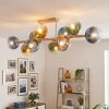 Lampa sufitowa Koyoto 10-punktowa z kulistymi kloszami, styl retro vintage