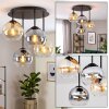 Koyoto lampa sufitowa E14 4-punktowa z kulistymi kloszami do salonu, ø 38 cm