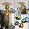 Nowoczesna lampa sufitowa Koyoto z 5 kolorowymi szklanymi kulami, ø 15 cm