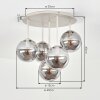 Gastor lampa sufitowa 5-punktowa z kulistymi kloszami do salonu i jadalni, Ø 45 cm
