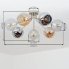 Koyoto lampa sufitowa 7-punktowa E14, kuliste klosze, średnica 82 cm