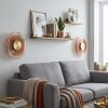Liriel kinkiet LED okrągły, płaska lampa ścienna retro, zestaw 2 sztuki