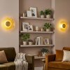 Liriel kinkiet LED okrągły, płaska lampa ścienna retro, zestaw 2 sztuki