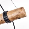 Koyoto lampa wisząca nad stół na drewnianej belce, 4-punktowa E27, długość 80 cm