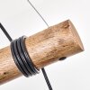Oravi lampa wisząca z drewnianą belką 4-punktowa, E27, długość 80 cm