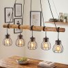 Gondo 5-punktowa lampa wisząca z drewnianą belką E27, długość 100 cm