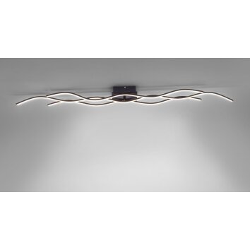 Leuchten-Direkt WAVE Lampa Sufitowa LED Czarny, 3-punktowe