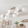 Nowoczesna 10-punktowa lampa sufitowa Koyoto z białymi kulistymi kloszami ze szkła ø 15 cm