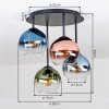 Koyoto lampa sufitowa 4-punktowa z kulistymi kloszami, E14, ø 38 cm