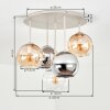 Koyoto lampa sufitowa kulista 5-punktowa E14, plafon z kulami retro vintage