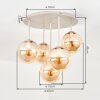 Gastor 5-punktowa lampa sufitowa z kulistymi kloszami E14, ø 45 cm