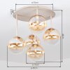 Chehalis lampa sufitowa 5-punktowa, kuliste klosze G9, średnica 45 cm