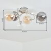 Chehalis lampa sufitowa z kulistymi kloszami, 6-punktowa do salonu i jadalni, ø 64 cm