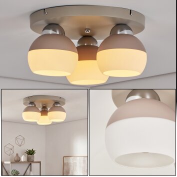 Eloria lampa sufitowa plafon 3-punktowy, okrągła, gwint E27, Ø 31,5 cm