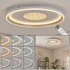 Orvix LED lampa sufitowa z pilotem, płaski okrągły plafon ø 59 cm