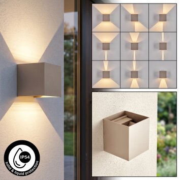 Tamarin kinkiet zewnętrzny LED kostka, lampa elewacyjna góra-dół