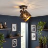 Tallaboa lampa sufitowa retro E14 z ażurowym kloszem i symetrycznymi szczelinami