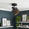 Alsen regulowana lampa sufitowa z materiałowym abażurem we wzór, E14