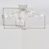 Chehalis lampa sufitowa do salonu, 6-punktowa G9 z kulistymi kloszami, Ø 64 cm