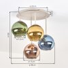 Koyoto lampa sufitowa 4-punktowa z kulistymi kloszami E14, Ø 38 cm