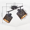 Alsen lampa sufitowa 2-punktowa E14, regulowane klosze geometryczne retro