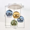 Koyoto lampa sufitowa retro z kulistymi kloszami, 4-punktowa, E14, Ø 38 cm