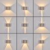 Tamarin kinkiet zewnętrzny LED okrągły, zestaw 2 lamp, światło góra-dół