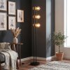 Voril 3-punktowa lampa podłogowa retro E27, smukły słup, wysokość 141,5 cm