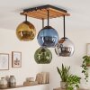 Koyoto lampa sufitowa 4-punktowa E14 z kulistymi kloszami, boho vintage