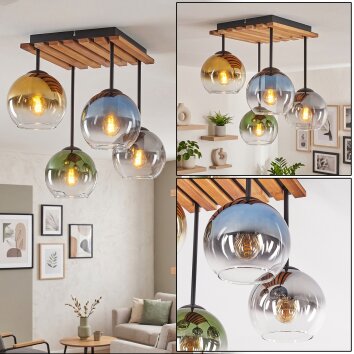 Koyoto lampa sufitowa 4-punktowa z kulistymi kloszami do salonu i jadalni