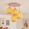 Basto lampa sufitowa boho, 4-punktowa E14, ø 38 cm, kuliste plecione klosze