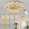 Seloria lampa sufitowa LED z pilotem, okrągły plafon Ø 40 cm glamour