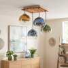 Koyoto lampa sufitowa 4-punktowa E14 z kulistymi kloszami, plafon boho retro