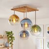 Koyoto lampa sufitowa 4-punktowa E14 z kulistymi kloszami, plafon boho retro