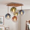 Gastor lampa sufitowa 5-punktowa E14 z kulistymi kloszami, boho retro