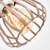 Keldor lampa sufitowa 3-punktowa E27 z kloszami klatkowymi vintage