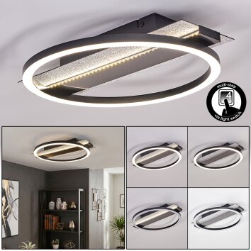 Kordex lampa sufitowa LED z owalnym pierścieniem, nowoczesny plafon do salonu
