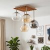 Koyoto 4-punktowa lampa sufitowa z kulistymi kloszami, E14, boho retro