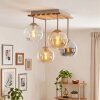 Koyoto 4-punktowa lampa sufitowa z kulistymi kloszami, E14, boho retro