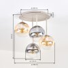 Gastor lampa sufitowa 4-punktowa z kulistymi kloszami E14 Ø 38 cm do salonu