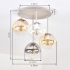 Gastor kulista lampa sufitowa E14 z 4 kulami, Ø 38 cm, do salonu i jadalni