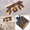 Alsen lampa sufitowa 3-punktowa z regulowanymi kloszami E14, ażurowy wzór