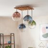 Gastor lampa sufitowa 4-punktowa E14, kuliste klosze boho retro do salonu