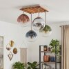 Gastor lampa sufitowa 4-punktowa z kulistymi kloszami retro boho do salonu
