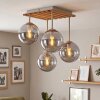 Gastor 4-punktowa lampa sufitowa z kulistymi kloszami, boho vintage